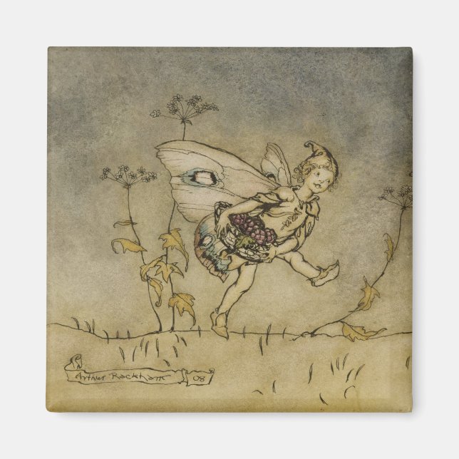 Arthur Rackham | Mjölk, illustration av "A Midsu" Magnet (Framsidan)