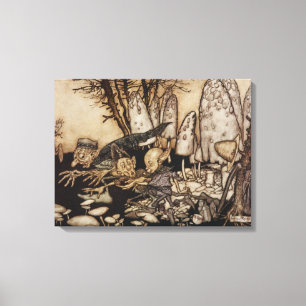 Arthur Rackham Peter Pan i Kensington trädgård Canvastryck