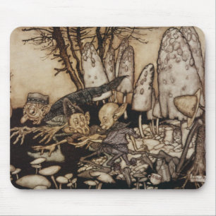 Arthur Rackham Peter Pan i Kensington trädgård Musmatta