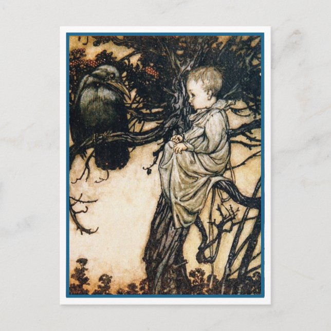 Arthur Rackham Peter Pan vykort (Framsida)