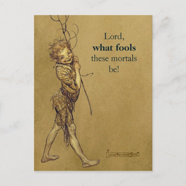 Arthur Rackham Puck Lord, vilka idioter C0776 Vykort (Framsida)