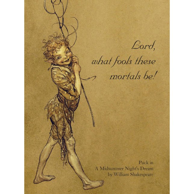 Arthur Rackham Puck Lord, vilka idioter CC0950 Sma Poster (Skapare uppladdad)