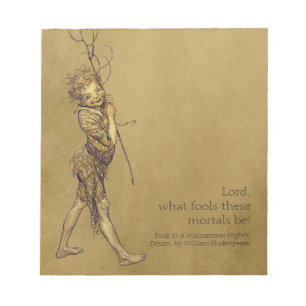Arthur Rackham PuckLord vad bedrar CC0721 Anteckningsblock