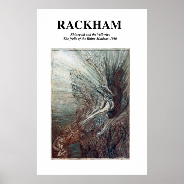 Arthur Rackham Rhinegold och Valkyries Poster (Framsidan)