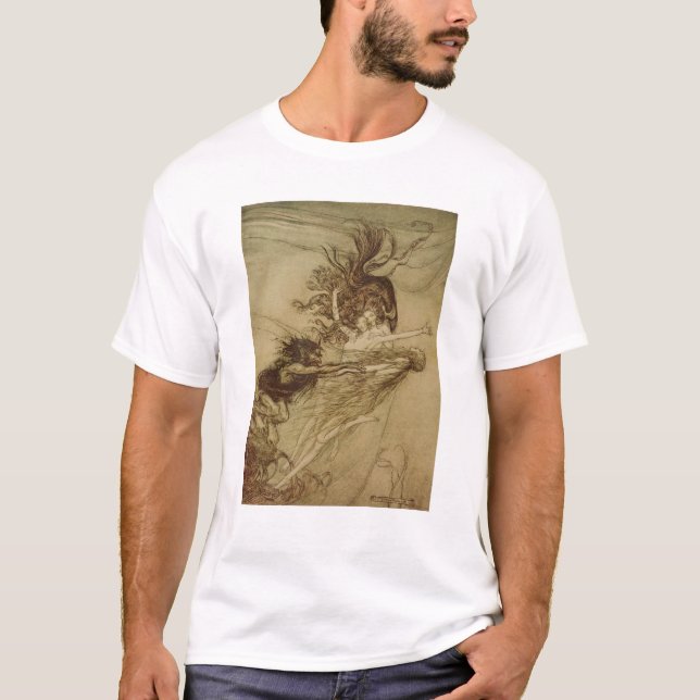 Arthur Rackham | Rhinemaidensen som retar Alberich T-shirt (Framsida)