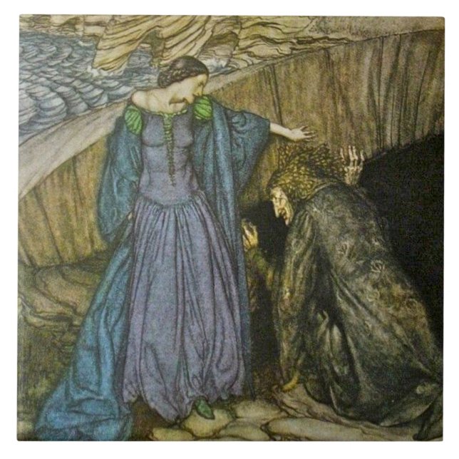 Arthur Rackham Romantik av Kung Arthur Ceramic Til Kakelplatta (Framsidan)