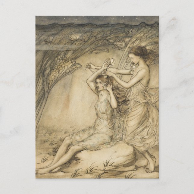 Arthur Rackham - Sabrina Fair vykort (Framsida)