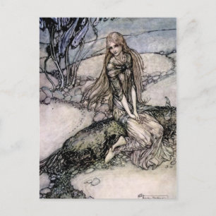 Arthur Rackham Sagoakunst från “Undine” Vykort