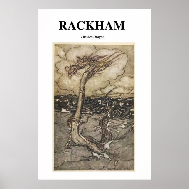 Arthur Rackham - Sea Dragon - Vintage Art Poster (Framsidan)