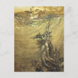 Arthur Rackham Sjöjungfruars Jewels från Deep Vykort