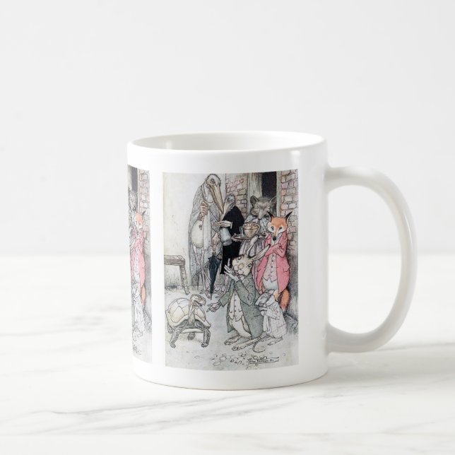 Arthur Rackham , “ Tortoise and hare ” Kaffemugg (Höger)