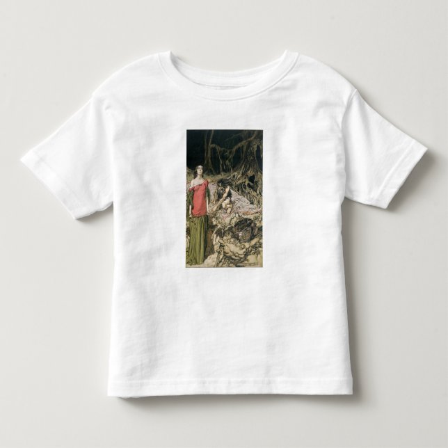 Arthur Rackham | uppvakta av Grimhilde, malen T-shirt (Framsida)