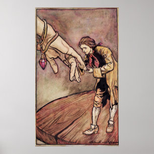 Arthur Rackham Ursprunglig illustration av vatte Poster