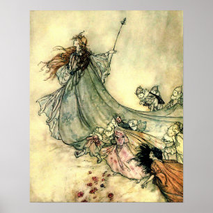 Arthur Rackhams Fairy Queen Poster