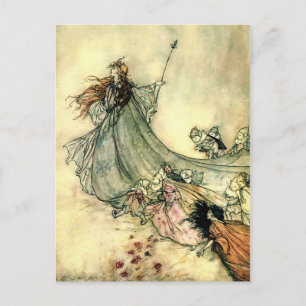 Arthur Rackhams Fairy Queen Vykort