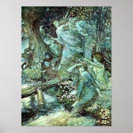 Arthur Rackhams sagoväsen, blå Poster