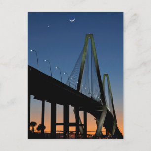 Arthur Ravenel Jr. Bridge på Dusk Vykort