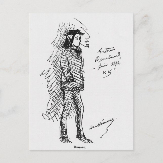 Arthur Rimbaud Juni 1872 Vykort (Framsida)