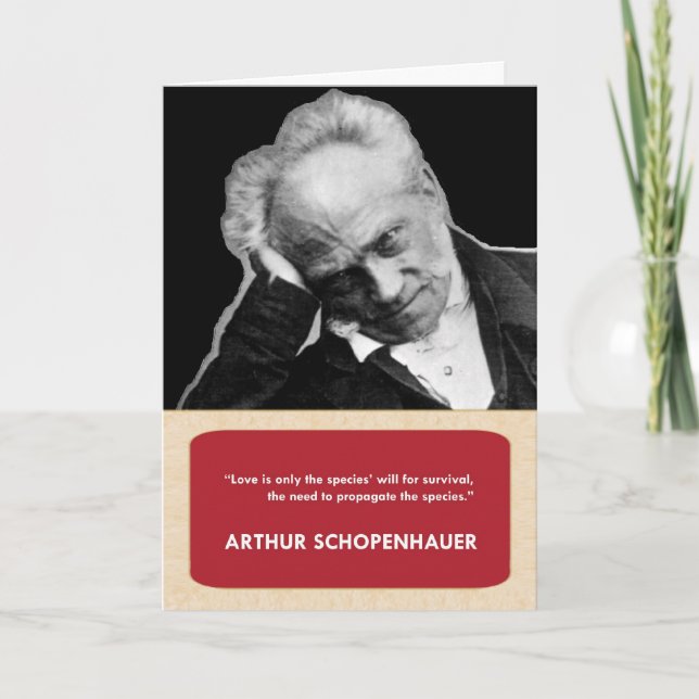 Arthur Schopenhauer Anti-Valentine Day Card Helgkort (Framsida)