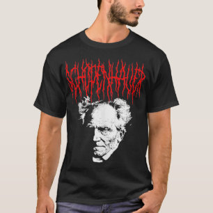 Arthur Schopenhauer DeathMetal Stil Philosophy De T Shirt