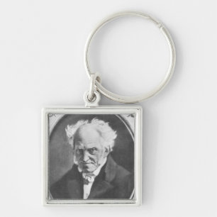 Arthur Schopenhauer Fyrkantig Silverfärgad Nyckelring