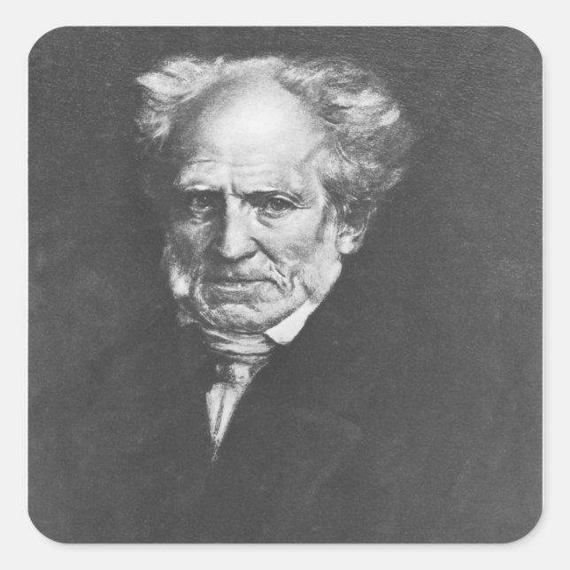 Arthur Schopenhauer Fyrkantigt Klistermärke (Framsida)