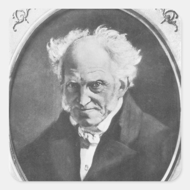 Arthur Schopenhauer Fyrkantigt Klistermärke (Framsida)