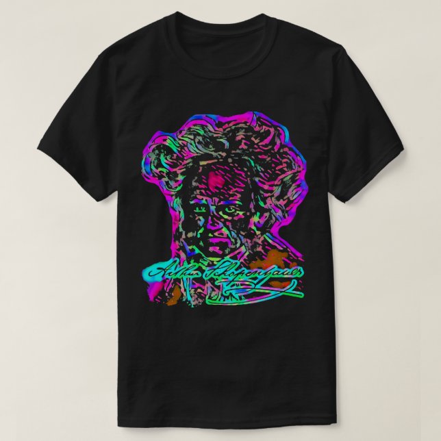 Arthur Schopenhauer German Philosopher Premium T S Shirt (Design framsida)