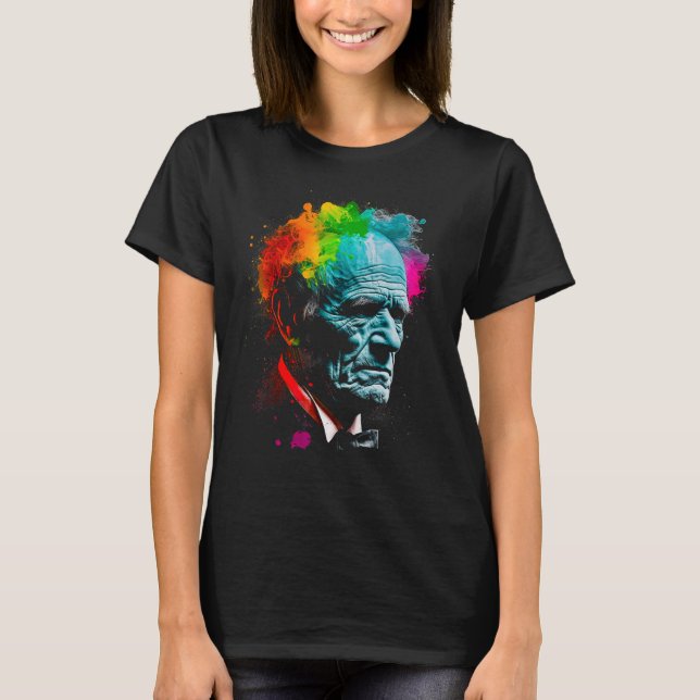 Arthur Schopenhauer German Philosopher T Shirt (Framsida)