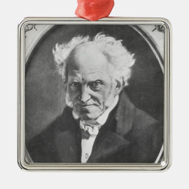 Arthur Schopenhauer Julgransprydnad Metall (Framsidan)