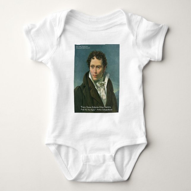 Arthur Schopenhauer "Nations Ridicule" Quote Gifts Tee (Framsida)