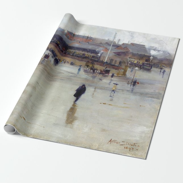 Arthur Streeton den järnväg stationen, Redfern Presentpapper (Utrullad)