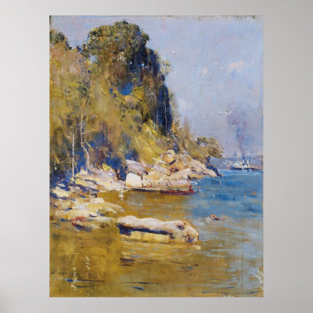 Arthur Streeton - Från mitt läger (Sirius Cove) Poster (Framsidan)