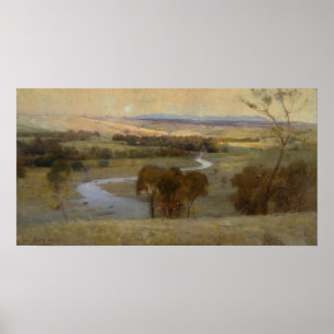 Arthur Streeton - "stilla_glides_the stream och_sh Poster