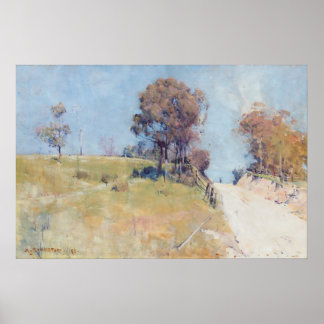 Arthur Streeton - Sunlight (som skär på en hett vä Poster