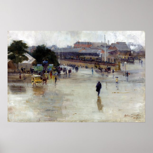 Arthur Streeton the Railway Station, Redfern Poster (Framsidan)