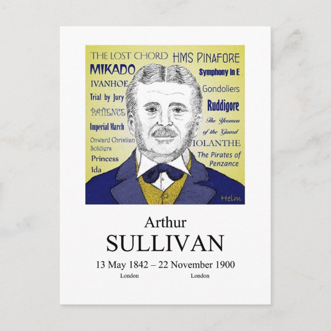 Arthur Sullivan Vykort (Framsida)