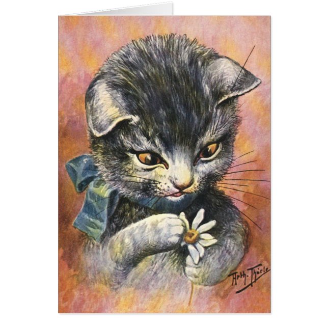 Arthur Thiele - förälskad katt Hälsningskort (Framsidan)