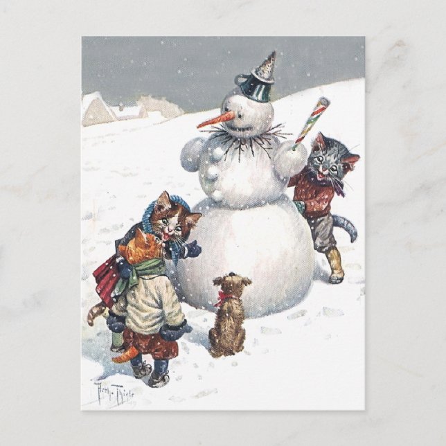 Arthur Thiele - kattungelekkurragömma Helg Vykort (Framsida)