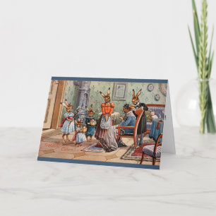 Arthur Thiele Påsk Card - Bunny Family Gathering Helgkort