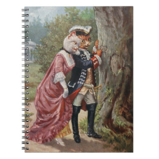 Arthur Thiele Romantic Cats Spiral Notebook Anteckningsbok