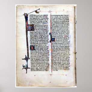 Arthurian romansk upplyst sida poster