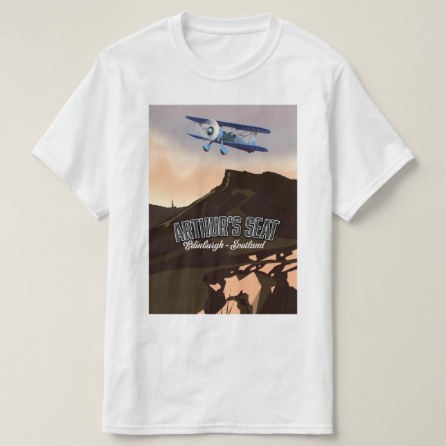 Arthur's Seat Edinburgh Scotland T Shirt (Design framsida)