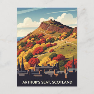 Arthur's Seat Edinburgh Skottland Resor tillbakabl Vykort