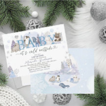 Artic Baby sitt Kall utanför Winter Baby dusch