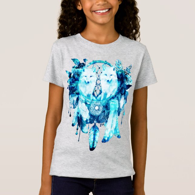 Artic Fox Dreamcatcher Ice Blue-Blommigt T Shirt (Framsida)