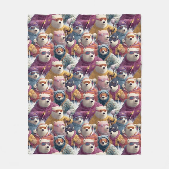 Artic Polar Bears Ski Club Fleecefilt (Framsidan)