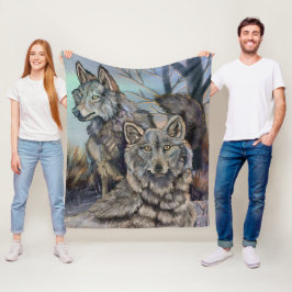 Artic Vargs Wintery Fleece Blanket