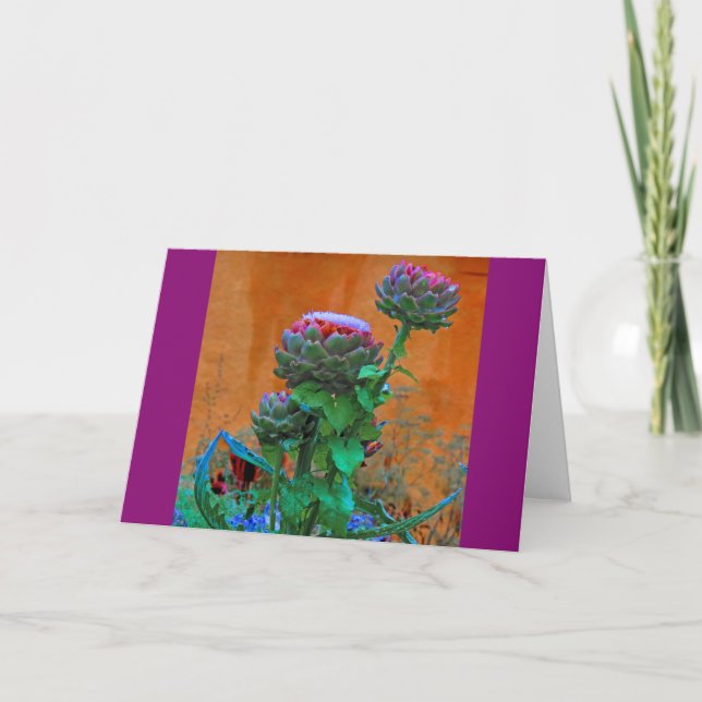 Artichocke Blomkort Kort (Framsida)