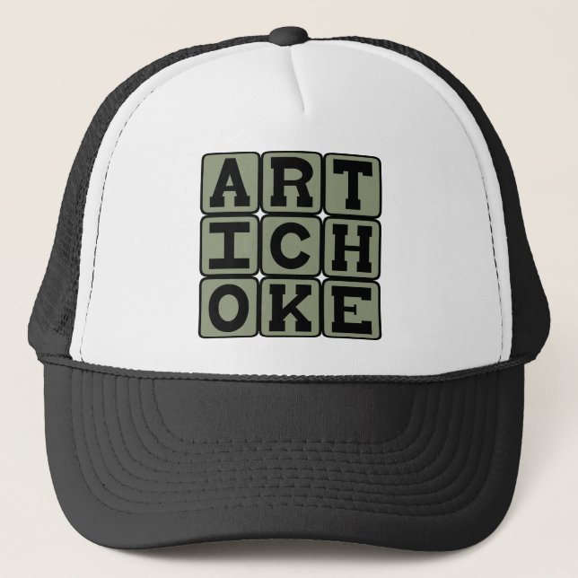 Artichocke, gammal grönsak truckerkeps (Framsida)